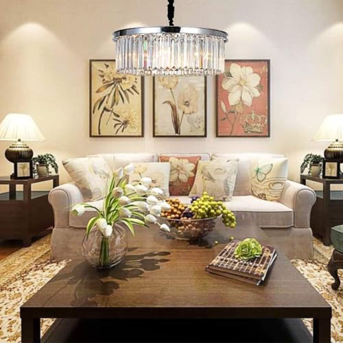 Crystal Chrome Chandelier Modern Chandeliers Lighting Pendant Ceiling Light Fixture 2