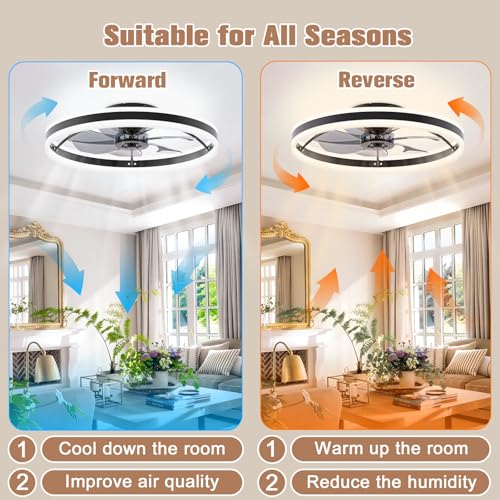 Low Profile Ceiling Fans with Lights and Remote