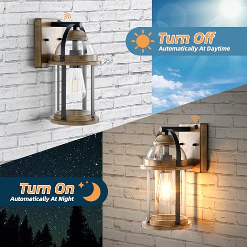 Dusk to Dawn Outdoor Wall Lights (2 Count)