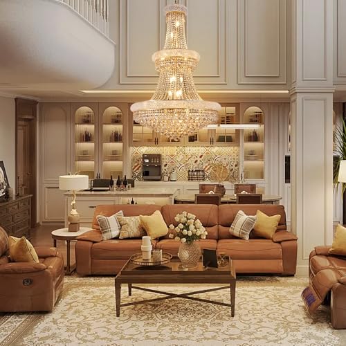 32 Inch Gold Crystal Eiffel Tower Chandelier