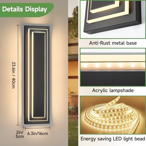 23.6 in Outdoor Wall Light Fixture