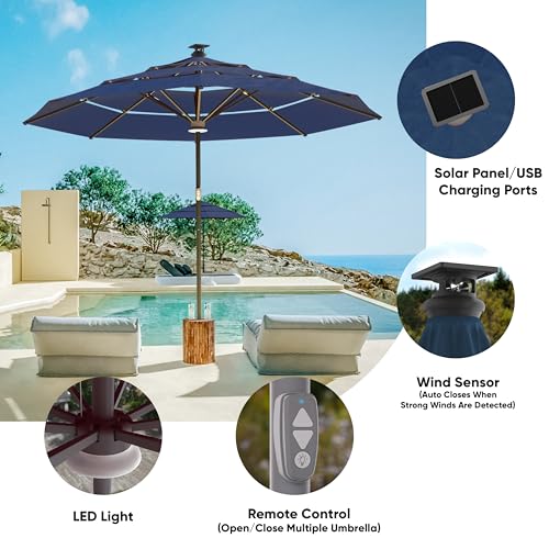 Height 2 Series Motorized Patio Umbrella