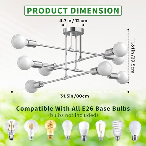 Modern Sputnik Chandelier Ceiling Light Fixtures