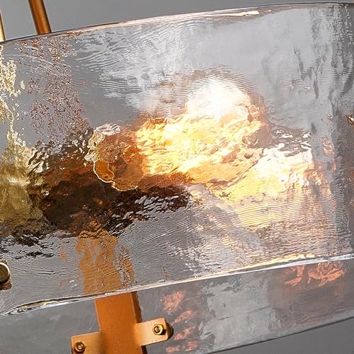 Modern Textured Glass Chandelier