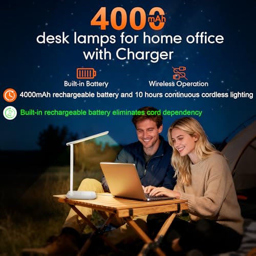 LED Portable Bright Rechargeable Desk Lamp