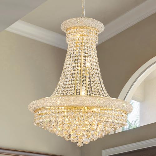 11 Light Empire Crystal Chandelier Light Fixture
