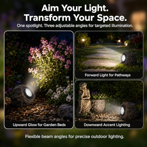 Solar Rock Lights Outdoor (2 Count)