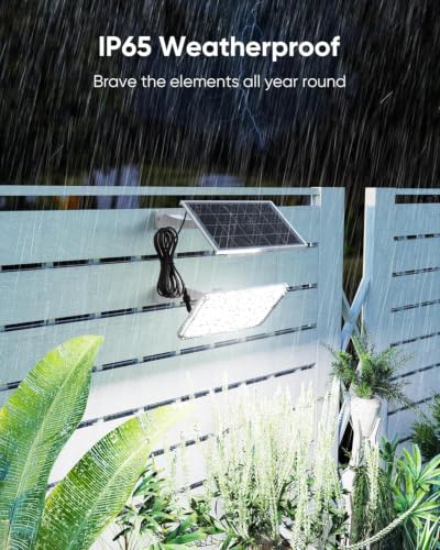1000 Lumen 299 LED Solar Dusk to Dawn Light Outdoor White 2 Pack (2 Count)