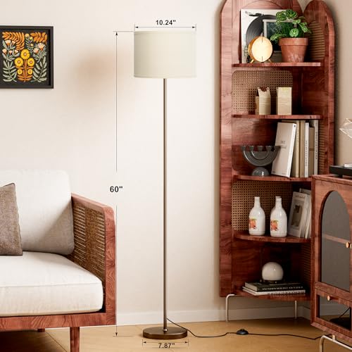 60'' Modern Floor Lamp with Shade