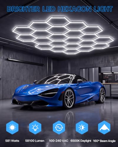 Hexagon Garage Lights 22 Grids (22-Girds)