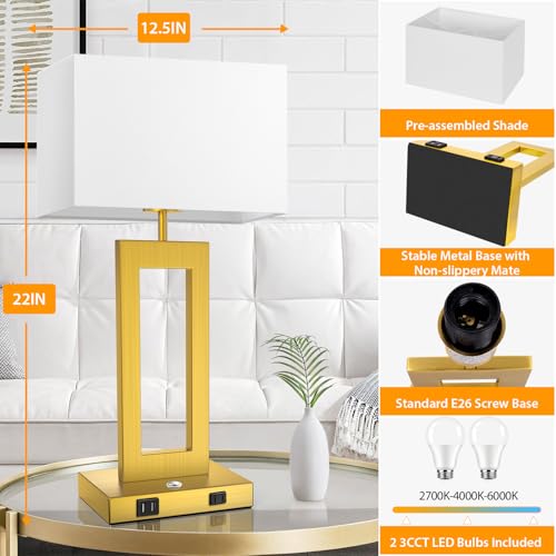 22’’ Touch Control Table Lamps Set of 2 (2 Count)