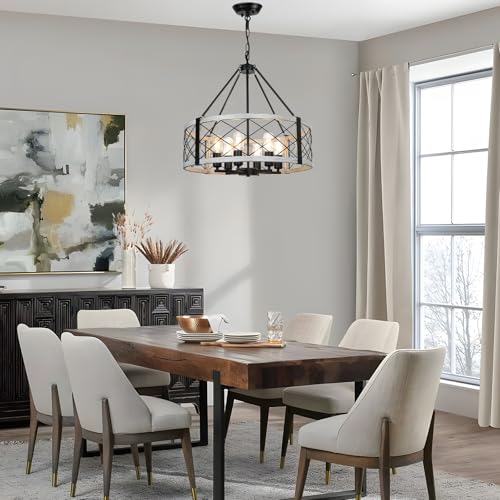 6 Light 22.5'' Farmhouse Chandelier for Dining Room Light Fixture