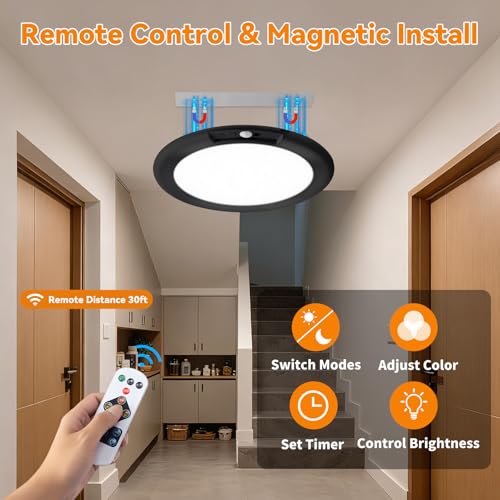 2Pack Rechargeable LED Ceiling Light (2 Count)