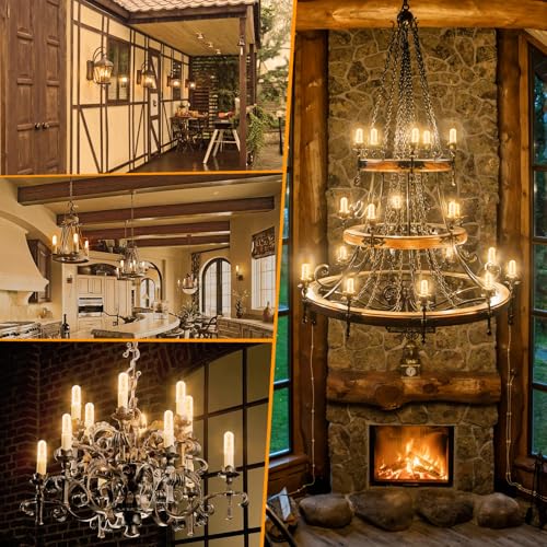 6 Pack Dimmable E12 LED Edison Candelabra Bulbs 40 Watt (6 Count)