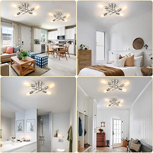 4 Light Semi Flush Mount Ceiling Light