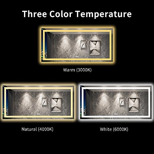 84"X40" LED Bathroom Mirror with Lights
