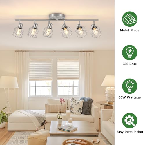 6 Light Brushed Nickel Multi