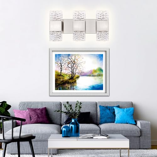 3 Light Brushed Nickel LED Vanity Light Bar