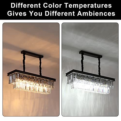Rectangular Crystal Chandelier Dining Room Black Rectangle Pendant Light