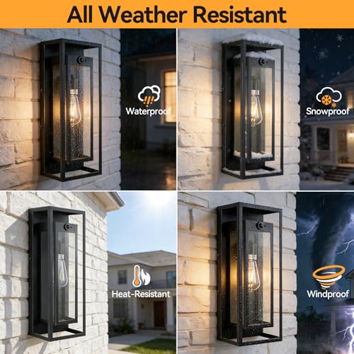 18" Motion Sensor Outdoor Sconce Lights for House (2 Count)