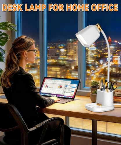 LED Desk Lamps for Home Office with Charger