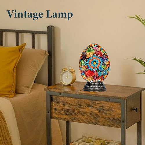 Turkish Mosaic Lamp Stained Glass Table Lamp with Tiffany Style