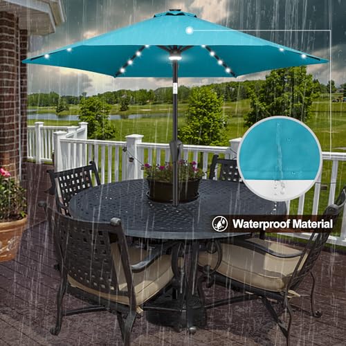 Solar Patio Umbrella with Centre Light