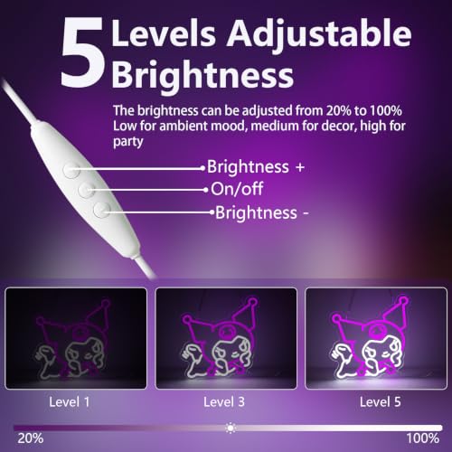 Anime Theme Cartoon LED Neon Sign for Wall Decor (Kurom)