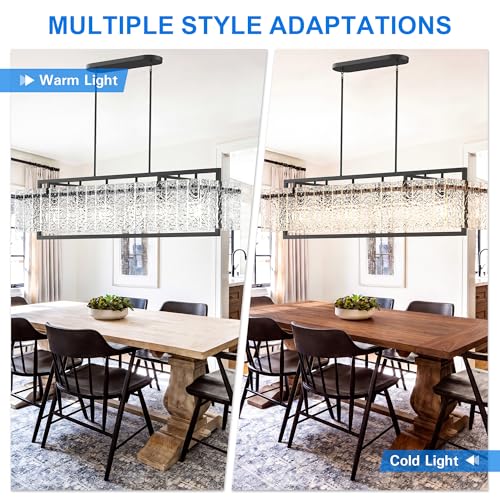 Modern Black Rectangle Chandelier