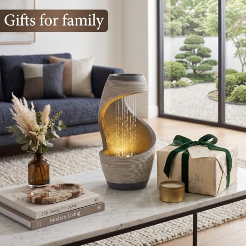 Modern Indoor Tabletop Water Fountain for Office Decor