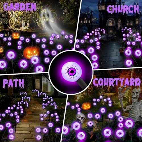 Halloween Decorations Outdoor Solar Scary Eyeball Light (10 Count)