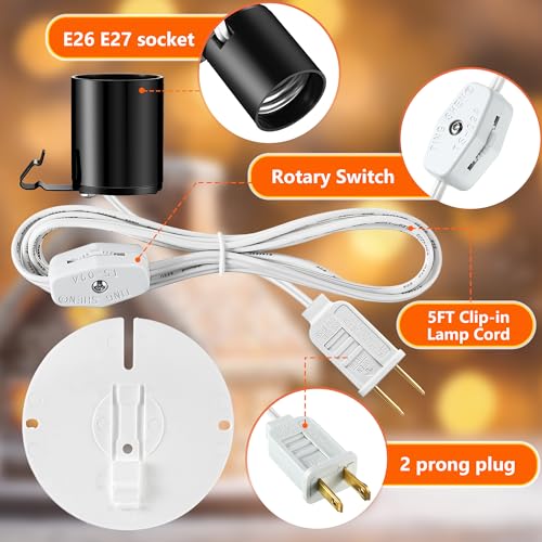 12 Set Blow Mold Light Kit E26 E27 Socket (12 Count)