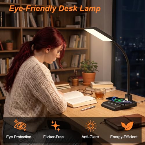 Desk Lamp with Wireless Charger (Black)