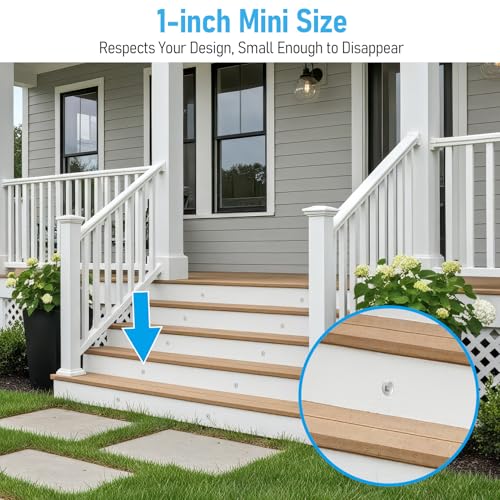12 Pack 3000K Recessed Low Voltage Deck Light Flat Square Aperture (12 Count)
