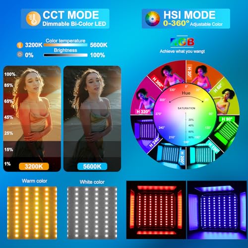 GVM 800D RGB Photography Lighting Kits with 3 Softboxes (3 Count)