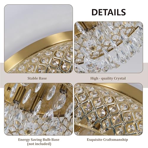 19.5'' Crystal Brass Chandelier