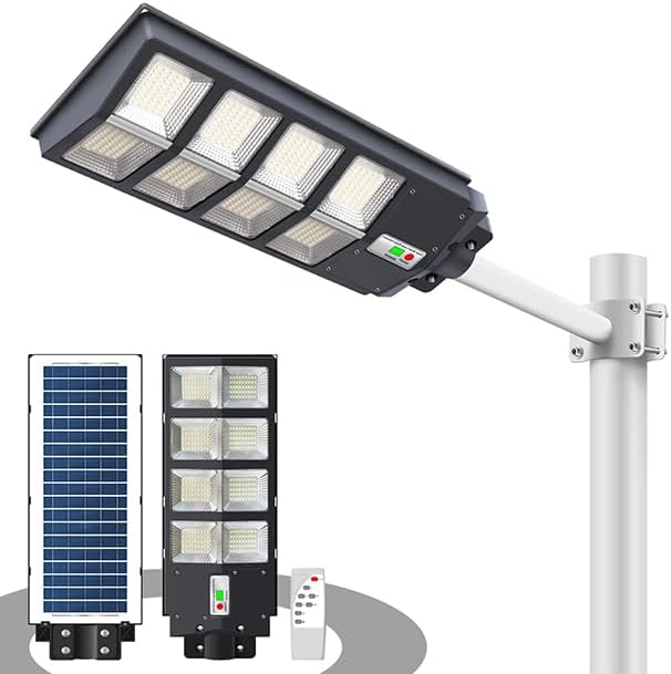 500W Solar Street Lights Outdoor, 360 LED 6000K LED Flood Outdoor Solar Powered with Motion Sensor and Dusk to Dawn,IP65 Waterproof for Parking Lot, Yard, Garden,Patio, Driveway