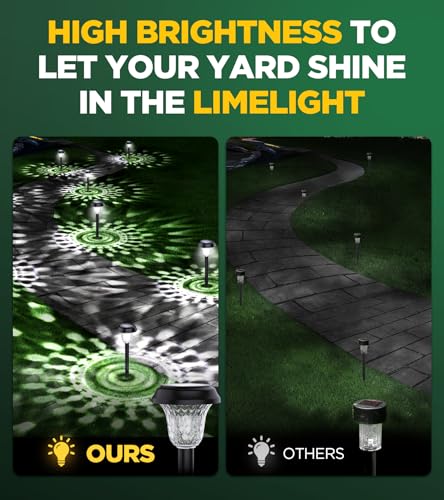 10 Pack Ultra Bright Solar Lights Outdoor Waterproof (10 Count)