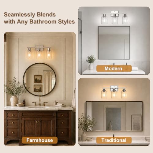 Modern Bathroom Light Fixtures Over Mirror