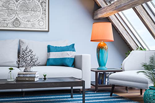 32366TEAL Tucson End Table Lamp