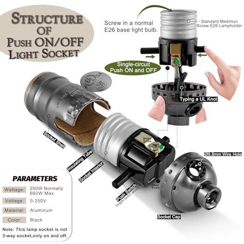 Lamp Socket with Push ON