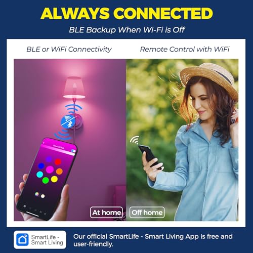 Smart E12 LED Bulbs 60W Work with Alexa (2 Count)