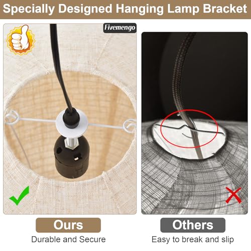 Linen Pendant Light Kit Lantern Pendant Light