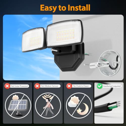 32W Smart Flood Lights Outdoor (Black)
