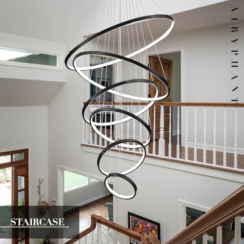 6 Rings Chandelier High Ceiling