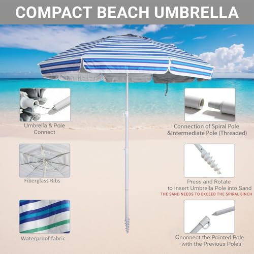 6ft Beach Umbrella