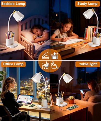 LED Desk Lamps for Home Office with Charger