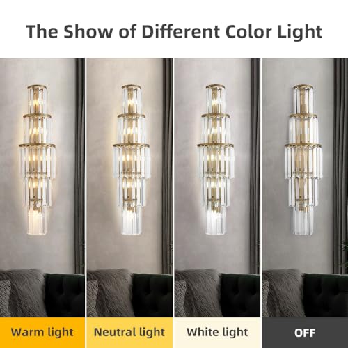29.5 inch Modern Wall Sconce Contemporary Crystal Wall Sconce 5