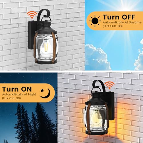 Dusk to Dawn Outdoor Wall Sconce Lights