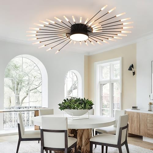 50.4 Inch Modern LED Flush Mount Ceiling Light